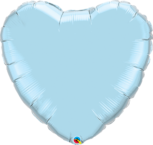 9 Inch Light Blue Heart Foil (Flat)