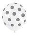 Silver Polka Dot Latex Balloons 6pk