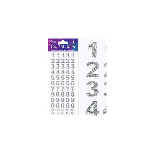 Eleganza Stickers Numbers Bold Silver