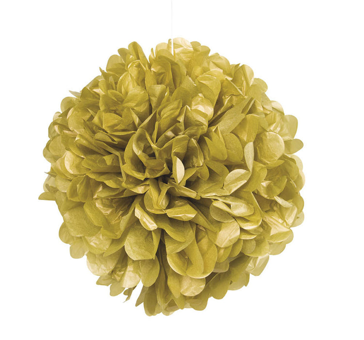 Gold Pom Pom Paper Decoration