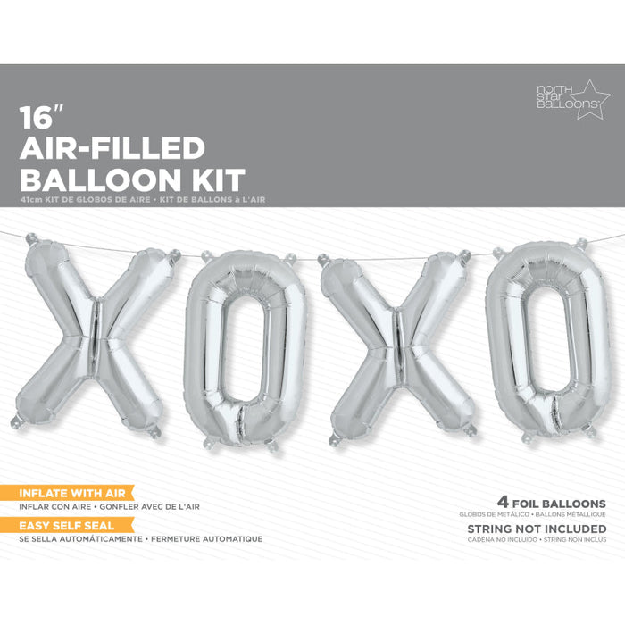 16'' Silver Xoxo Kit Air Fill