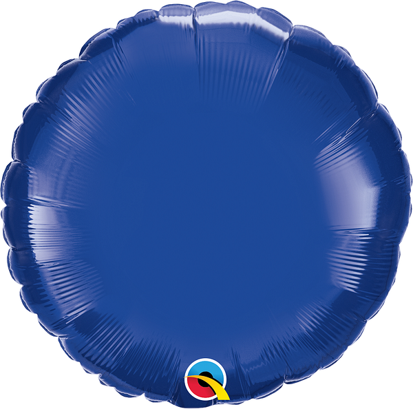 18 Inch Round Dark Blue Plain Foil (Flat)