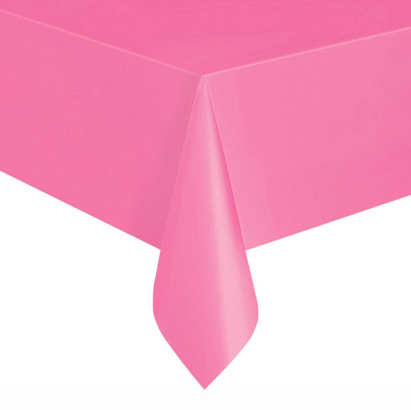 Nappe de table de fête en plastique rose vif
