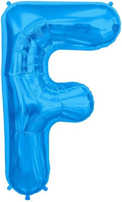 34'' Super Shape Foil Letter F - Blue