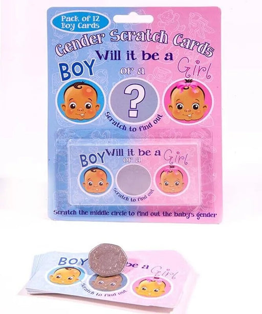 Gender Reveal Scratch Cards - Boy