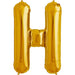 34'' Super Shape Foil Letter H - Gold