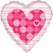 18'' Foil Love Messages Dots Pink