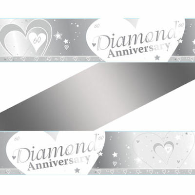 Diamond Anniversary Foil Banner 9ft