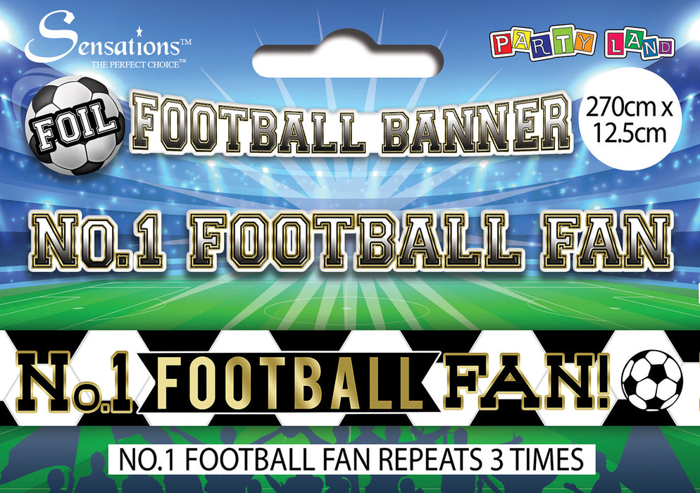 No 1 Football Fan Foil Banner