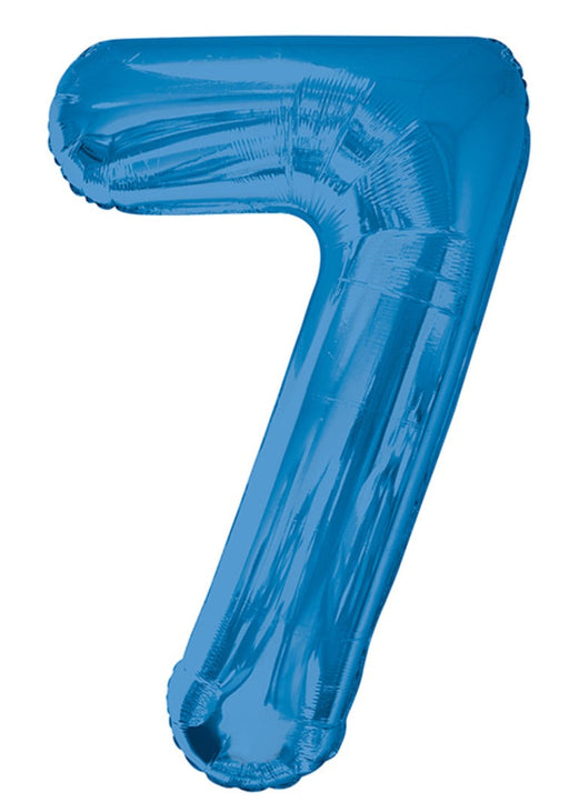 Giant Blue Foil Number '7' Balloon