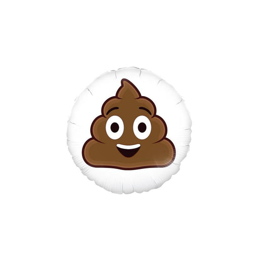 18'' Smiling Poop Emoji Foil Balloon