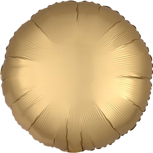 Round Satin Gold Plain Foil