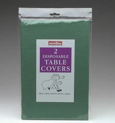 Disposable Dark Green Table Covers 2pk