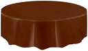 Brown Round Plastic Tablecover 213 Dia