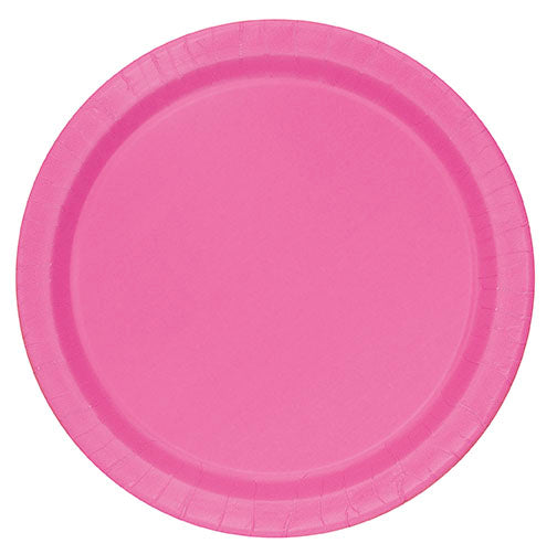Hot Pink Paper Party Plates 8pk