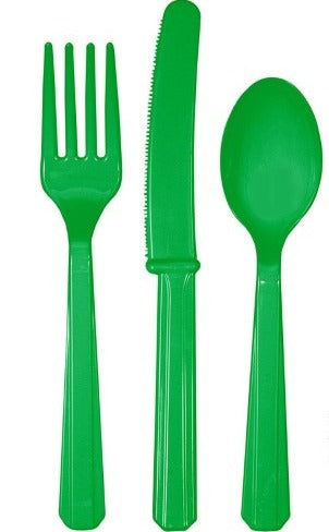 Forest Green Cutlery Set 24Pc