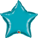 20 Inch Star Turquoise Plain Foil (Flat)