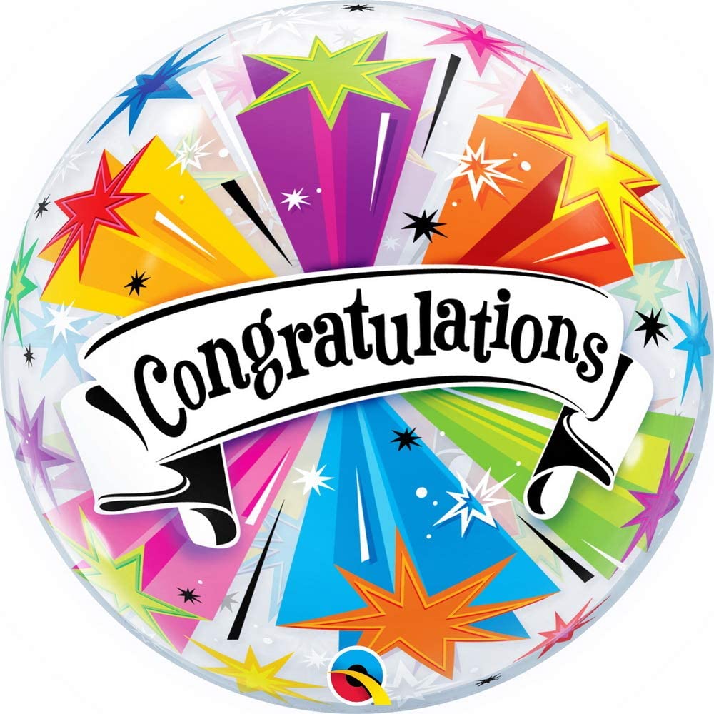 Congratulations Banner Blast 22'' Bubble Balloon