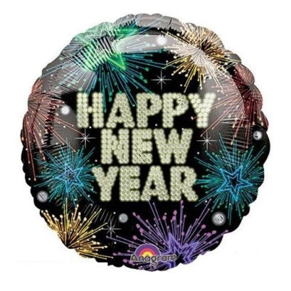 18'' Foil Balloon Midnight Marquee Happy New Year