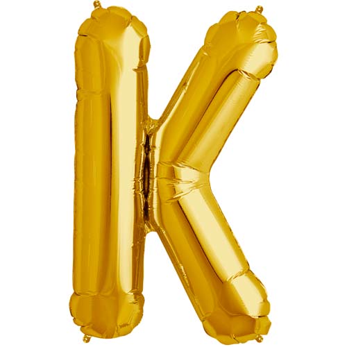 34'' Super Shape Foil Letter K - Gold