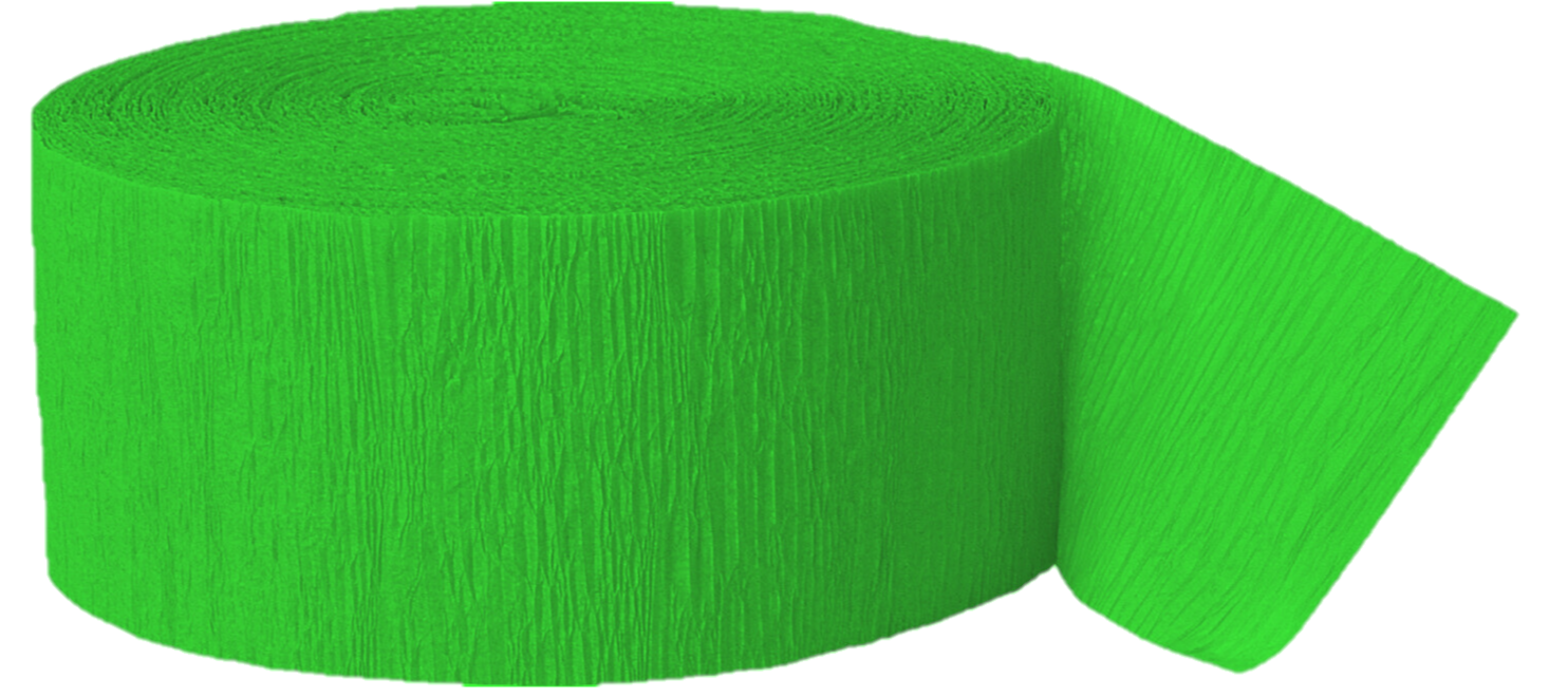 Green Crepe Paper Stemer 45mm x 10mtr (5pk)