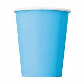 Powder Blue 9oz Paper Cups (8pk)