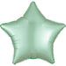 18'' Star Mint Green Satin Luxe Plain Foil