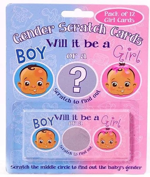 Gender Reveal Stratch Cards - Girls
