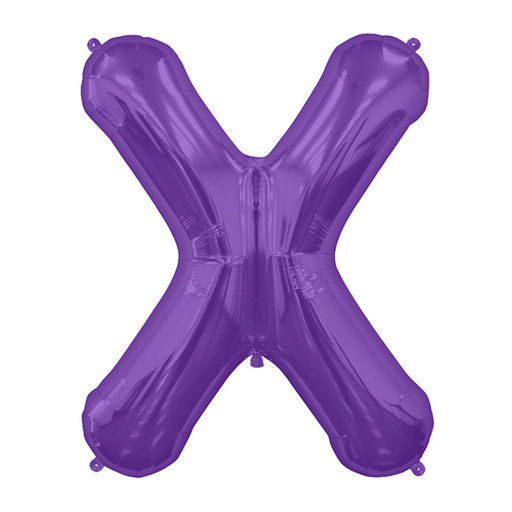 34'' Super Shape Foil Letter X - Purple
