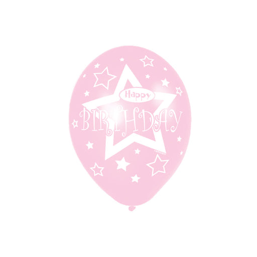 Balloon 11''/27.5Cm Bd Stars-P Pink