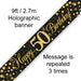 50th Birthday Black & Gold Fizz 9ft Banner