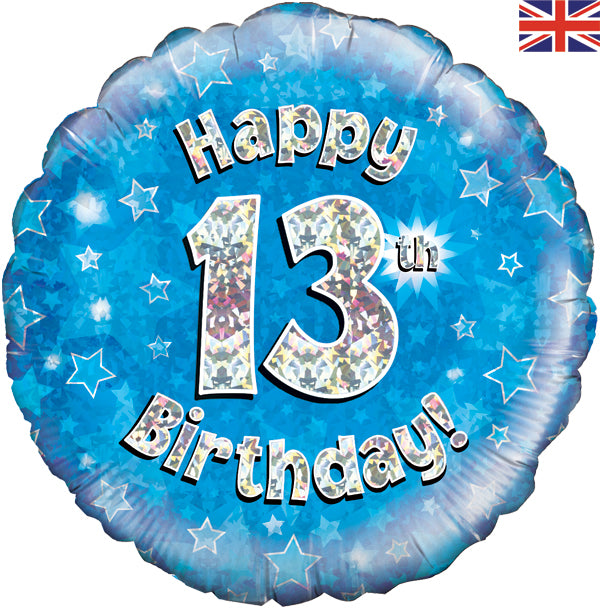 18'' Foil Happy 13Th Birthday Blue