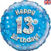 18'' Foil Happy 13Th Birthday Blue