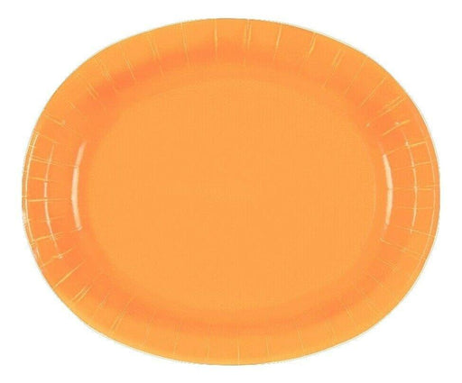 Orange Oval Serving Plates 8pk