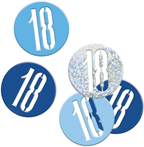 Blue Glitz 18 Birthday Confetti 14G