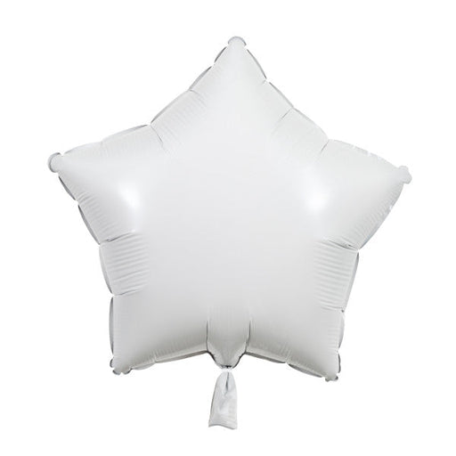 18'' Packaged White Star Foil Balloon