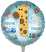 You'Re 1 Today Giraffe/Zebra Blue 18 Inch Foil Balloon