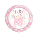 Pink Floral Elephant Round Foil Balloon 18''