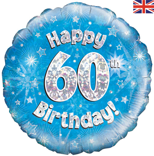 18" Foil Happy 60th Birthday Blue