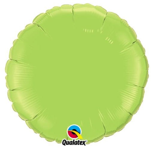 18 Inch Round Lime Green Plain Foil (Flat)