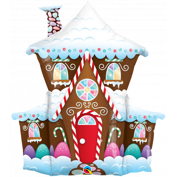 Decorated 37'' Gingerbread House Shape