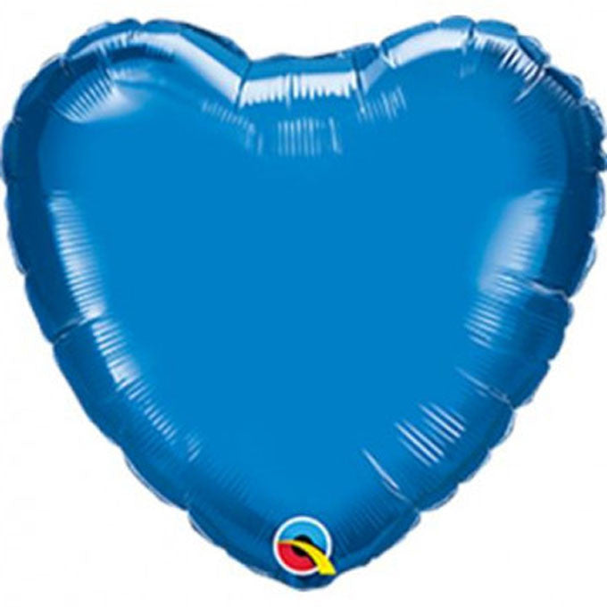 4 Inch Blue Heart Foil (Flat)