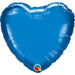 4 Inch Blue Heart Foil (Flat)