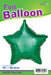 19'' Packaged Star Green Foil Balloon
