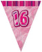 Glitz Pink 16 Flag Banner 9Ft