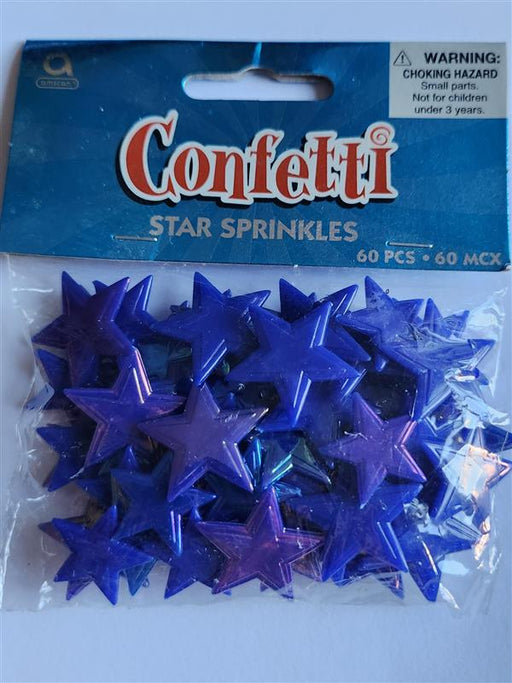 Blue Star Confetti Sprinkles 60pc