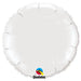 4'' Round White Plain Foil