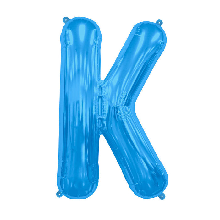 16'' Foil Letter K - Blue Packaged Air Fill